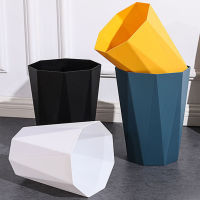 High Capacity Nordic Diamond Trash Can Household Can Kitchen Waste Bin Can for Bedroom Kitchen Modern Style Bathroom Trash