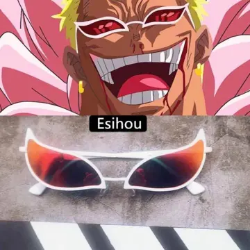 One Piece Sunglasses Anime Doflamingo Glasses Anti UV 100% PVC Sunglasses  Funny Christmas Gift : : Fashion