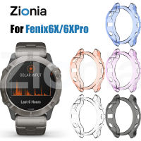 Zionia TPU ผิวง่ายเปลี่ยนเคสปกคลุมเชลล์สำหรับ Garmin Fenix 6X Pro Solar Sapphire Fenix6X 51mm มิลลิเมตรสมาร์ทกีฬาดูอุปกรณ์เสริม