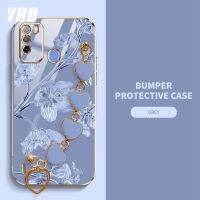 YBD เคสป้องกันกล้องที่แม่นยำสำหรับ Infinix Itel S16 Vislon 1 Pro เคสสไตล์ผู้หญิงปกป้องอินฟินิตี้กันการตกเคส Infinix ITEL P37 Vislon 2S พร้อมสร้อยข้อมือลวดลายรักน่ารัก