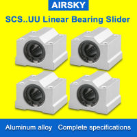 4 ชิ้น/ล็อต Linear Motion Ball แบริ่งสไลด์บล็อก Bushing SC8UU SCS8UU SC10UU SCS12UU 16UU 20UU 25UU Linear Shaft CNC 3D เครื่องพิมพ์-Sediue