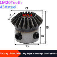 1 ชิ้น Bevel Gear 1M 20 ฟันด้านในรู 5/6/7/8 mm เกียร์ 90 องศาตาข่ายมุมเหล็ก Gears Screw Hole M5-BIANO