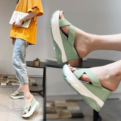 Fashion Sandals Street INS Style Beautiful Wedge Heels 3.93 Inches Big Size Slippers For Women (Size 34-44)