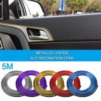 Car Styling 5MPcs Universal DIY Flexible Interior Decoration Molding Trim Strips Auto Door Edge Sticker Auto Chrome Decor Trim