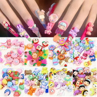 20/50Pcs อุปกรณ์เสริมเล็บ Kawaii รักหัวใจผลไม้สัตว์ตกแต่งเล็บเรซิ่น Lollipop Bear 3D Charm สำหรับเล็บ DIY-Fenpier