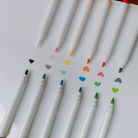 【Moucter】ชอล์กน้ําที่ลบได้ ปากกาไวท์บอร์ด ปากกาวาดภาพสี เครื่องหมายปลอดฝุ่น สไตลัสลบได้สําหรับเด็ก 9 สี