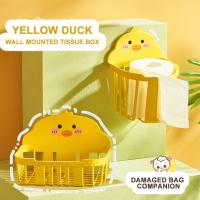 Little Yellow Duck Tissue Box Toilet Draw Paper Organizer For Home Bedroom Bathroom Napkin Holder Container Toilet Roll Holders