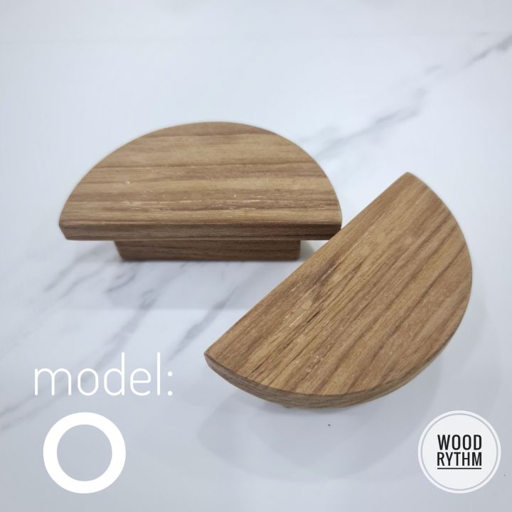 wood-rhythm-วู๊ดริธึม-มือจับตู้เฟอร์นิเจอร์มินิมอล-มือจับมินิมอล-วงกลม-ครึ่งวงกลม-มือจับไม้จริง-บานตู้-ลิ้นชัก-ไม้สัก