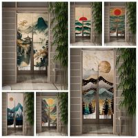 Fashion 2023 Beijingmen Ink Curtain Wall Mountain Painting Japanese Kitchen Partition Curtain Wall