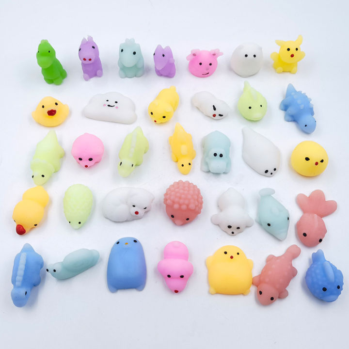 50pcs-kawaii-squishies-antistress-ของเล่น-mochi-anima-squishy-squeeze-party-favors-ความเครียดบรรเทา-fidget-ของเล่นสำหรับของขวัญเด็ก