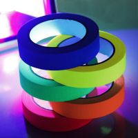 Fluorescent UV Cotton Cloth Tapes Night Self-Adhesive Glow Luminous Tape For DIY Party Floors Stages Prop Performance Sticker Adhesives Tape