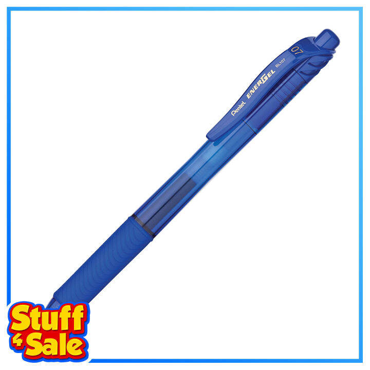 Pentel EnerGel BL107 Retractable Liquid Gel Pen, 0.7 mm, Blue ink