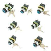 รูยึด22มม. 2ตำแหน่ง3ตำแหน่ง No Nc Latching Momentary Key Select Switch