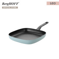 BergHOFF  กระทะย่างอะลูมิเนี่ยมเคลือบ รุ่น Leo 26 x 26 ซม. สีเทาอมน้ำเงินเข้ม Slate 3950320