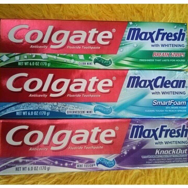 Colgate Max Toothpaste 170g (Knockout/Breath Strips/Smart Foam/Charcoal