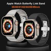 Ultra 49mm Butterfly Bracelet Link Strap For Apple Watch 8 7 44mm 45mm 40mm 42mm 42mm 38mm Stainless Steel Watchband iWatch SE 5 Straps