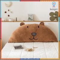 [พร้อมส่ง] Bear bed cushion หมอนหัวเตียง เบาะรองหัวเตียง น้องหมีนุ่ม หนา น่ารัก ตัวใหญ่ สีขาวนวล ถอดซักได้ มี 2 ขนาด ยอดขายดีอันดับหนึ่ง