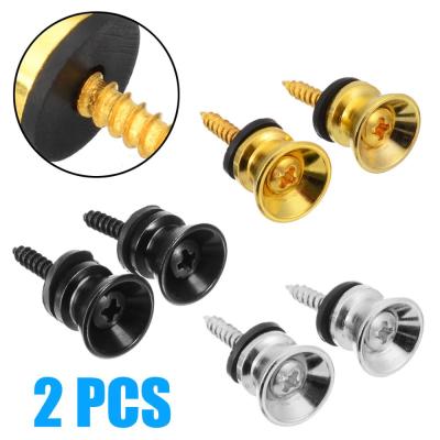 ；。‘【； 2Pcs Alloy Metal Guitar Strap Locks Pin Button Button Metal End Pin With Screw For Ukulele Electric Guitar Bass Accessory