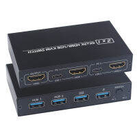 2021ใหม่ออก4พัน USB KVM สวิทช์กล่องวิดีโอแสดง USB สวิทช์ S Plitter สำหรับ2ชิ้นร่วมกันแป้นพิมพ์เมาส์เครื่องพิมพ์เสียบและ Paly