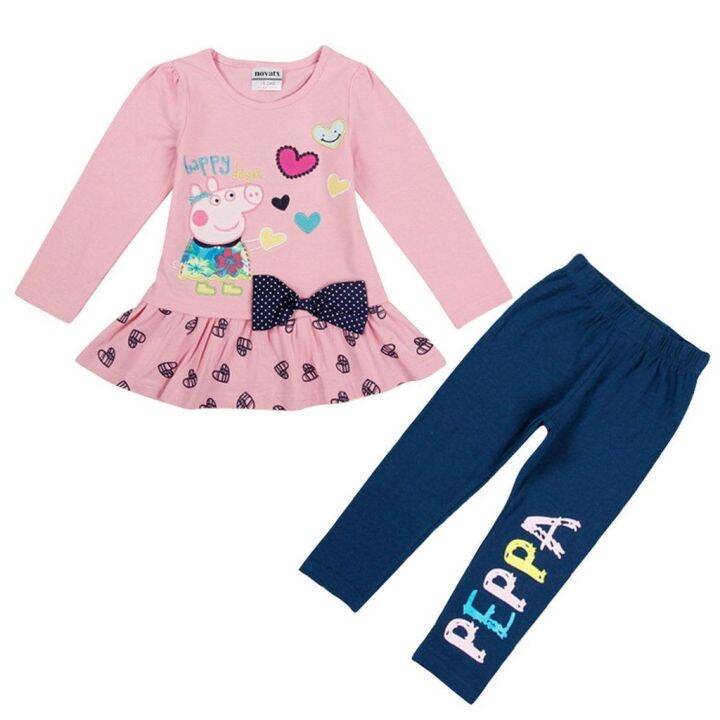 TOP※ Peppa Pig dress Four Seasons Wearable Girls Suit 3-6 Years Old ...