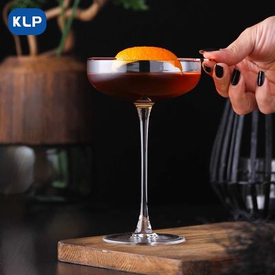 【CW】✷☃  KLP  Glass Cocktail Stem-Martini Flamed Classical cocktail glass