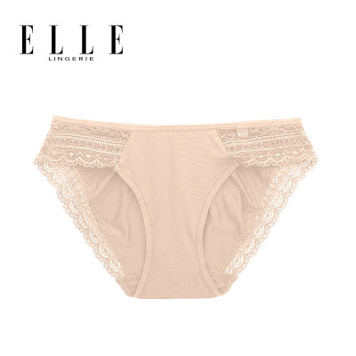 ELLE Lingerie Bikini Lowrise กางเกงในรูปแบบ Bikini ตกแต่งลูกไม้ - LU6733