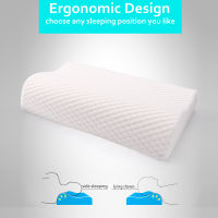 Memory Foam Bedding Pillow Cervical Pillows for Sleeping Relieve Neck Pain with Washable Cover Bed Sleep Pad for Adult &amp; Child