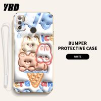 YBD เคส3D ใหม่สำหรับ Infinix Tecno Spark 5 6 Air Tecno Spark 5 15 5 Pro Go 2020 6 Go เคสนิ่มลายการ์ตูนคู่น่ารักกรณีโทรศัพท์รูปแบบเคลื่อนไหว