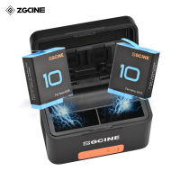 ZGCINE PS-G10 Mini Portable Sports Camera Battery Fast Charging Case 5200MAh Wireless Dual Battery Charger With Type-C Port 2Pcs 1800MAh Batteries Replacement For GoPro Hero 10 9 8 7 6 5 Vlog Studio