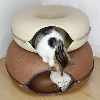 Donut Cat Tunnel Interactive Bed Toy House Mat Cats Cushion Nest Sleeping Kitten Cave Puppy Home Bed Warm Donut For Toys