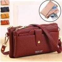 QianXing Shop Women Multifunctional PU Leather Shoulder Bag Large Capacity Crossbody Messenger Bag Ladies Phone Pouch Purse Card Holder Handbags