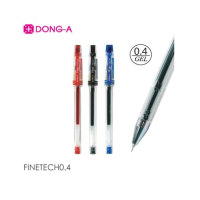ปากกาเจลหัวเข็ม DONG-A Fine-Tech ขนาด0.4มม.