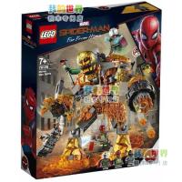 LEGO Spider-Melting Man Battle Lava Man Attack 76128 Man Building Block Toy Heros Expedition