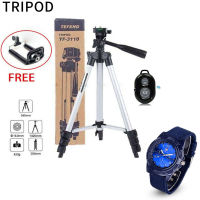 Tripod 3110 3 - ขาตั้งกล้อง  3 ขา พร้อม รีโมทควบคุมบลูทูธ + ถุงใส่ขาตั้งกล้อง + mobile adapter พร้อม S530 หูฟังบลูทูธ ฟรี