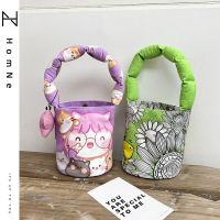 x Oil Explosive Jiding Joint Q Version Cute Pattern Girl Heart Filled Cotton Hand Bucket Bag Versatile Shoulder Bag 【BYUE】