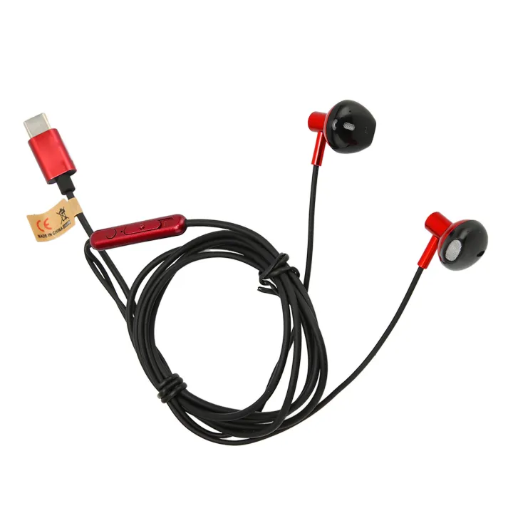 Type C Earphones Metal HiFi Stereo Deep Bass Noise Cancelling USB C