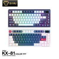 คีย์บอร์ดเกมมิ่ง SARU COLOR TFT KX-81 จอ LED พร้อม TTC RED Switch คีย์แคป Cherry Profile สินค้าประกัน 1 ปี