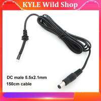 KYLE Wild Shop Power Adapter supply Cord DC Male Plug 2pin DC wire Cable 5.5*2.1mm Output 20awg for cctv camera laptop charger 150cm repair