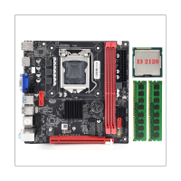 1Set B75A (B75) LGA1155 DDR3 Motherboard+I3 2120 CPU+2X4G DDR3 1600Mhz RAM Black PCB