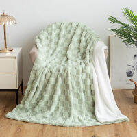 Rabbit like fur blanket, lunch break blanket, leisure sofa blanket, flannel air conditioning blanket, jacquard cover blanket