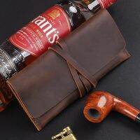 【YF】 Genuine leather Tobacco Smoking Pipe Bag Portable Cigarette Accessories Storage Case