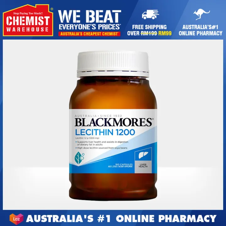 Blackmores Lecithin 1200 160 Capsules Supports Normal Liver Function