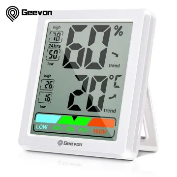 Geevon Digital Hygrometer Indoor Thermometer Home Room Humidity Gauge  Temperature Humidity Monitor Indicator for Office Greenh 