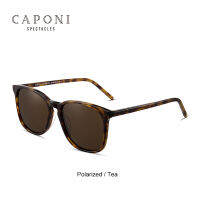 CAPONI Sunglasses Men Five Colors Fashion Style Vintage Eyewear Ray Cut Polarized Sun Glasses Square Drving Males Shades CP4387