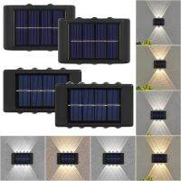 4/6/8/10LED Solar Light Waterproof Wall Lamp Outdoor Up And Down Luminous Lighting for Garden Street Landscape Balcony Decor