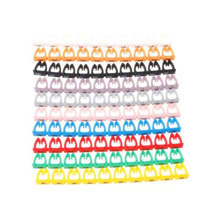 100Pcs/Set Colorful Numeric Cable Label Mark For RJ45 RJ11 RJ12 Network ...