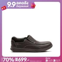 Clarks รองเท้าลำลองผู้ชาย Cotrell Step Black Oily Leather 26119615 สีดำ