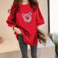 [AMYGO] 2023 Plus Size T Shirt Loose Tshirt Women Baju Perempuan Wanita Murah Blouse Tops Tshirt Woman Tops Girls Student Korean Style Ladies Kurung Moden 宽松T恤女裝上衣女生短袖衣服