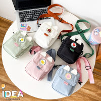 ideafashionshop(ID1827) กระเป๋าสะพายข้างใบเล็กมีหูแมว ป้ายดอกทิวลิป