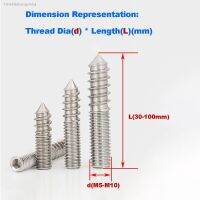 ✆❉✉ 304 Stainless Steel Double-Headed Self-Tapping Screw/Hexagon Socket Stair Sofa Furniture Screw/Headless Pointed Tail Bolt